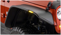 Thumbnail for Bushwacker 07-18 Jeep Wrangler Unlimited Flat Style Flares 4pc 4-Door Sport Utility Only - Black