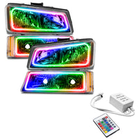 Thumbnail for Oracle Chevy Silverado 03-06 Square Halo Kit - ColorSHIFT w/ Simple Controller SEE WARRANTY