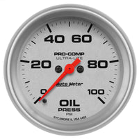 Thumbnail for Autometer Ultra-Lite 66.7mm Full Sweep Electronic 0-100 PSI Oil Pressure Gauge