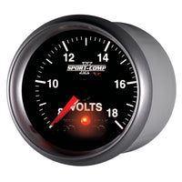 Thumbnail for Autometer Sport-Comp II 2-1/16in Digital Voltometer Gauge - 18V