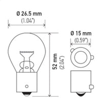 Thumbnail for Hella Bulb 9507 24V 21W BAU15s S8 AMBER