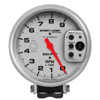 Thumbnail for AutoMeter Gauge Tachometer 5in. 9K RPM Pedestal W/ RPM Playback Ultra-Lite