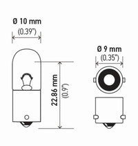 Thumbnail for Hella Bulb 3893 12V 4W Ba9S T275 (2)