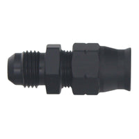 Thumbnail for DeatschWerks 6AN Male Flare to 3/8in Hardline Compression Adapter - Anodized Matte Black