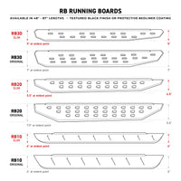 Thumbnail for Go Rhino RB20 Running Boards 57in. Cab Length - Tex. Blk (No Drill/Mounting Brackets Req.)