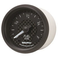 Thumbnail for Autometer GT Series 52mm Full Sweep Electronic 0-280 ohm Fuel Level Programmable Empty-Full Range