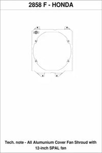 Thumbnail for CSF 92-00 Honda Civic All-Aluminum Fan Shroud w/12in SPAL Fan