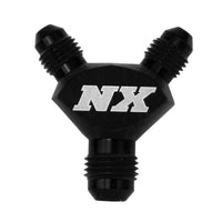 Thumbnail for Nitrous Express 4AN x 4AN x 4AN Billet Pure-Flo Y Fitting - Black
