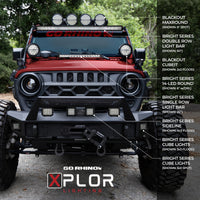 Thumbnail for Go Rhino Xplor Bright Series Cube LED Flood Light Kit (Surface/Threaded Stud Mount) 3x3 - Blk (Pair)