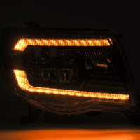 Thumbnail for AlphaRex 05-11 Toyota Tacoma LUXX Crystal Headlights Plank Style Design Black w/Activation Light/DRL