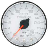 Thumbnail for Autometer Spek-Pro Gauge Fuel Press 2 1/16in 30psi Stepper Motor W/Peak & Warn Wht/Blk