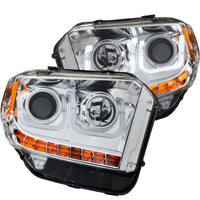 Thumbnail for ANZO 2014-2015 Toyota Tundra Projector Headlights w/ U-Bar Chrome w/ DRL