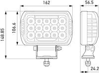 Thumbnail for HELLA Value Fit 450 LED Lamp - 10-30 VDC 75W Driving Light Kit