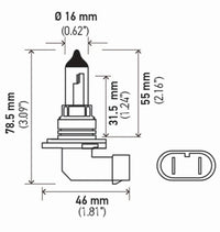 Thumbnail for Hella Bulb 9006 12V 55W P22D T4 +50 (2)