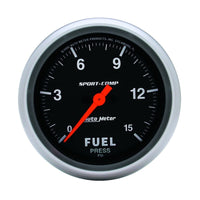 Thumbnail for AutoMeter Gauge Fuel Pressure 2-5/8in. 15PSI Digital Stepper Motor Sport-Comp