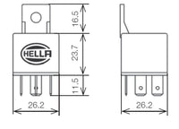 Thumbnail for Hella RELAY MINI ISO 5P 12V SPST D87 DIO BKT