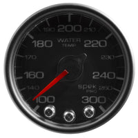 Thumbnail for Autometer Spek-Pro Gauge Water Temp 2 1/16in 300f Stepper Motor W/Peak & Warn Blk/Blk