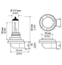 Thumbnail for Hella Optilux H8 12V/35W XB Xenon White Bulb (pair)