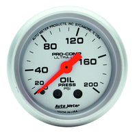 Thumbnail for Autometer Ultra-Lite 52mm 0-200 PSI Mechanical Oil Pressure Gauge