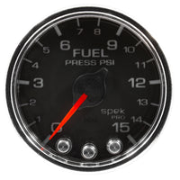 Thumbnail for Autometer Spek-Pro Gauge Fuel Press 2 1/16in 15psi Stepper Motor W/Peak & Warn Blk/Chrm