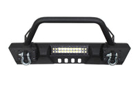 Thumbnail for Fishbone Offroad 07-18 Jeep Wrangler JK Frnt Stubby Winch Bumper W/Tube Guard - Blk Txtrd Pwdrcoated