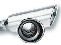 Thumbnail for Borla 2.25in Inlet 4in Round Rolled Angle Cut Resonated x 13in Long Exhaust Tip