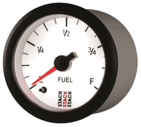 Thumbnail for Autometer Stack 52mm 0-280 Ohm Programmable Pro Stepper Motor Fuel Level Gauge - White