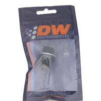 Thumbnail for DeatschWerks 8AN Male Flare to M18 X 1.5 Male Metric Adapter (Incl Washer) - Anodized Matte Black