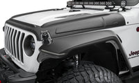 Thumbnail for Bushwacker 07-18 Jeep Wrangler JK/JKU Trail Armor Hood Armor (3pc Set) - Tex. Black