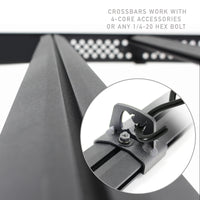 Thumbnail for Go Rhino 16-23 Toyota Tacoma DC Ceros Low Profile Roof Rack - Tex. Blk