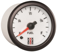 Thumbnail for Autometer Stack 52mm 0-280 Ohm Programmable Pro Stepper Motor Fuel Level Gauge - White
