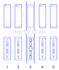 Thumbnail for King Chevy LS1 / LS6 / LS3 (Size 001) Performance Main Bearing Set