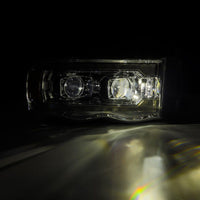 Thumbnail for AlphaRex 02-05 Dodge Ram 1500 LUXX LED Proj Headlights Plank Style Chrome w/Activ Light/Seq Signal