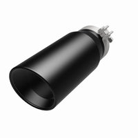 Thumbnail for MagnaFlow Tip Stainless Black Coated Single Double Round Single Outlet 5in Dia 4in Inlet 13in L