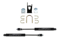 Thumbnail for Fabtech 05-21 Ford F250/350 4WD Dual Stealth Steering Stabilizer Kit - Opposing Style