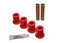 Thumbnail for Energy Suspension 80-96 Ford Bronco / F150 / F250 / F350 Red Rear 4WD Frame Shackle Bushings Set