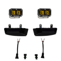 Thumbnail for Baja Designs 19-22 Dodge RAM 2500/3500 S2 SAE Fog Pocket Light Kit - Amber