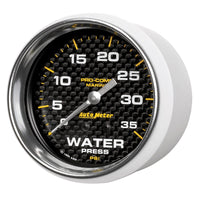 Thumbnail for Autometer Marine Carbon Fiber Mechanical 2-5/8in 0-35PSI Water Pressure Gage