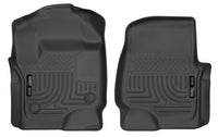 Thumbnail for Husky Liners 2017 Ford Super Duty (Crew Cab / Super Cab) WeatherBeater Black Front Floor Liners