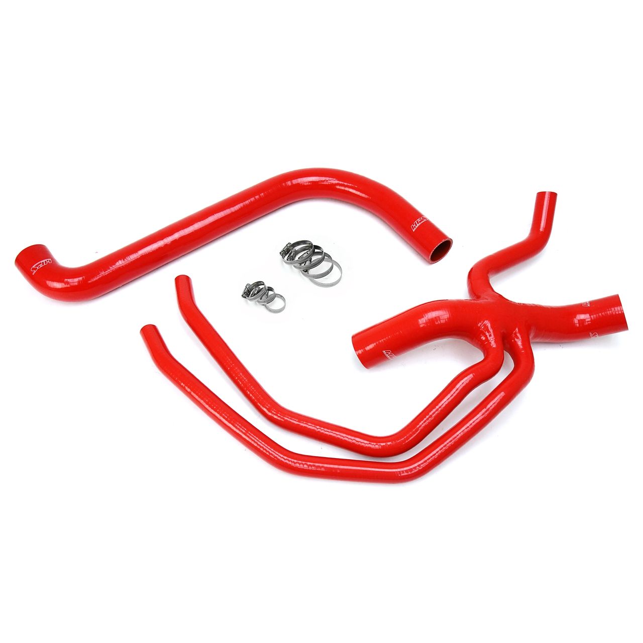 HPS Red Reinforced Silicone Radiator Hose Kit Coolant for Ford 99-03 F150 Lightning 5.4L V8