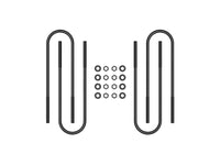 Thumbnail for ICON 99-10 Ford F-250/F-350 Rear 17in U-Bolt Kit
