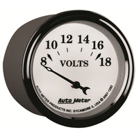 Thumbnail for AutoMeter Gauge Voltmeter 2-1/16in. 18V Elec Old Tyme White II