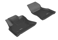 Thumbnail for 3D MAXpider 2014-2019 Fiat 500L Kagu 1st Row Floormat - Black