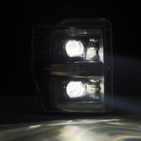 Thumbnail for AlphaRex 08-10 Ford F250-550 LUXX-Series LED Projector Headlights Black w/Activ Light/Seq Signal