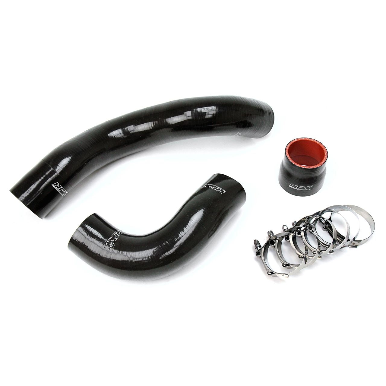 HPS Black Reinforced Silicone Intercooler Hose Kit for Honda 17-19 Civic Type R 2.0L Turbo