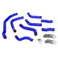 Thumbnail for HPS Blue Reinforced Silicone Coolant Hose Complete kit (8pc) for front radiator + rear engine for Toyota 90-99 MR2 3SGTE Turbo