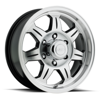 Thumbnail for Raceline 870 Element 16x6in / 6x139.7 BP / 0mm Offset / 4.25mm Bore - Black & Machined Wheel