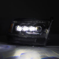 Thumbnail for AlphaRex 09-18 Dodge Ram 2500 NOVA LED Proj Headlights Plank Style Design Black w/ Activation Light