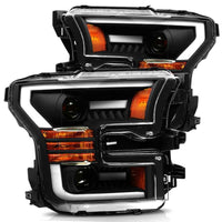 Thumbnail for AlphaRex 15-17 Ford F-150 PRO-Series Projector Headlights Plank Style Black w/Activ Light/Seq Signal