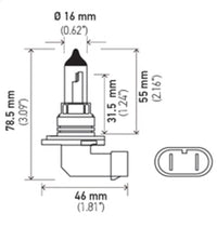 Thumbnail for Hella Bulb 9006 12V 55W P22D T4 +50